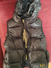 秋冬兒童黑金羽絨服連帽馬甲白鴨絨保暖男童女童寶寶外穿加厚坎肩 黑色 140 【充絨量83克】身高加20拍 曬單實(shí)拍圖