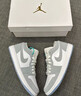 AJNIKER莆田純原高版本Air 喬1 AJ1 低幫籃球鞋煙灰芝加哥倒鉤運動(dòng)鞋 aj1 aj1low-灰白 40 曬單實(shí)拍圖