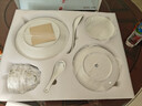 陶溪川 CERAMIC ART AVENUE餐具套裝景德鎮(zhèn)釉中彩中餐廳白瓷碗碟整套家用碗盤(pán)新婚喬遷禮物 春曉-高溫釉中彩丨禮盒裝丨 22件套 曬單實(shí)拍圖