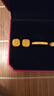 周大福 爆閃方糖足金黃金耳釘(工費320) 約3.05g F229665 曬單實(shí)拍圖