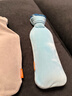 三樸samply三樸熱水袋注水透明大號暖水袋熱敷肚子灌水暖手袋加厚防爆 年輪煙波灰+送布套（隨機顏色） 曬單實(shí)拍圖