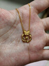 萃華足金999蝴蝶之戀黃金項(xiàng)鏈時(shí)尚女士金吊墜生日禮物送女友老婆 金重約5g 曬單實(shí)拍圖