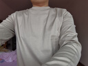 拇指白小T李乃文同款二代長(cháng)袖T恤男秋季純棉純色百搭打底衫 沉香咖 L 曬單實(shí)拍圖