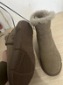 啄木鳥(niǎo)雪地靴女冬季新款皮毛一體加絨加厚保暖棉鞋超軟厚底大碼短靴 黑色加絨加厚 36 曬單實(shí)拍圖