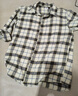 優(yōu)衣庫男女裝法蘭絨格子襯衫長(cháng)袖襯衣薄外套481225 480769 480770 481225/30淺米色 S 曬單實(shí)拍圖