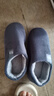 回力純色全包棉鞋情侶室內外防滑保暖棉拖鞋HLX0233棕色40-41碼 曬單實(shí)拍圖