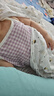 babylove嬰兒背心夏季薄款新生兒無(wú)袖寶寶吊帶背心透氣吸汗莫代爾小背心 紫格 100 曬單實(shí)拍圖