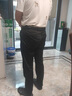 皮爾卡丹高檔桑蠶絲羊毛男士休閑褲秋冬寬松直筒免燙抗皺長(cháng)褲子男款西裝褲 黑色 【羊毛桑蠶絲+品牌刺繡】 32 【建議130-140斤】 曬單實(shí)拍圖