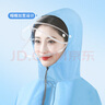 雨航（YUHANG）戶(hù)外雨衣雨披雙人連體一體式騎行電動(dòng)電瓶車(chē)雨衣成人雙人  淺藍 曬單實(shí)拍圖
