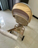 semmook遛娃神器嬰兒推車(chē)0-6歲用折疊可坐可躺帶減震雙向高景觀(guān)溜娃車(chē) 香檳金皮蓬【雙餐盤(pán)】 曬單實(shí)拍圖