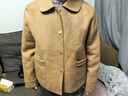 尚都比拉短款100%羊毛大衣女小個(gè)子秋冬休閑雙面毛呢外套 駝色 XL  曬單實(shí)拍圖