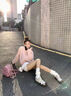 衣品元麂皮絨外套拉鏈粉色夾克女2025秋冬季新款寬松復(fù)古翻領(lǐng)設(shè)計(jì)感上衣 粉色 （90-110斤） 曬單實(shí)拍圖