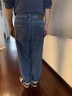texwood萍果男士牛仔褲商務(wù)通勤休閑長(cháng)褲石磨水洗寬松微彈錐形褲 中藍33 曬單實(shí)拍圖
