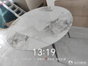 中派意式輕奢極簡(jiǎn)餐桌家用現代簡(jiǎn)約小戶(hù)型可折疊伸縮吃飯桌可變圓桌子 曬單實(shí)拍圖
