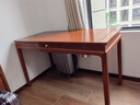東成紅木家具緬甸花梨（學(xué)名：大果紫檀）新中式書(shū)桌梳妝臺學(xué)習桌全實(shí)木辦公桌電腦桌寫(xiě)字臺明式 126CM一桌一椅組合 曬單實(shí)拍圖