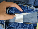 太平鳥(niǎo)男裝牛仔褲25秋季寬松闊腿長(cháng)褲全棉牛仔復古皮標潮牌 牛仔淺藍 第一批 34 曬單實(shí)拍圖