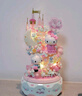 月光社三麗鷗積木音樂盒HelloKitty花卉八音盒玩具潮玩擺件生日禮物女 曬單實拍圖