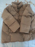 雪中飛羽絨服女2025冬季短款翻領(lǐng)冬裝90絨保暖外套媽媽裝卡其色2XL 曬單實(shí)拍圖