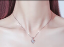 法蔻鉑金鉆石PT950項鏈女鎖骨莫桑鉆吊墜生日禮物送女友老婆 白鉆輕奢款（莫桑鉆石） 曬單實(shí)拍圖