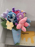 迪士尼（Disney）史迪仔花束玩偶史迪奇安琪毛絨手捧花結婚新婚禮物女孩生日禮物女 曬單實(shí)拍圖