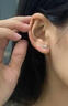 戚小米999足銀星星耳釘女士小巧精致耳環(huán)養耳洞睡覺(jué)不用摘螺絲擰扣耳飾 【999足銀】星星耳釘一對 曬單實(shí)拍圖