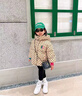 G.DUCKKIDS女童棉服冬季2025新款加厚洋氣女寶寶棉襖冬裝羽絨棉衣小女孩外套 咖色 110 曬單實(shí)拍圖