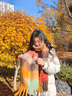 啄木鳥(niǎo)（TUCANO）新款甜美圍巾女冬季拼色小清新時(shí)尚保暖流蘇披肩韓版圍巾送女生 曬單實(shí)拍圖