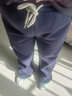 回力加絨褲子女2025新款秋冬運動(dòng)褲休閑闊腿褲學(xué)生窄版衛褲高腰直筒褲 曬單實(shí)拍圖