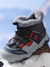 江博士（DR·KONG）冬季男女童加絨保暖兒童棉靴 休閑束帶防滑耐磨兒童靴子 灰/藍 （加絨內里） 28 腳長(cháng)約16.9-17.4 曬單實(shí)拍圖