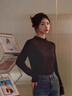 真維斯（JEANSWEST）半高領(lǐng)打底衫女2025新款加絨加厚秋冬德絨黑色內搭長(cháng)袖保暖秋衣 曬單實(shí)拍圖