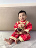 歐遙小孩衣服一周歲衣服男童春秋抓周禮服兒童唐裝百天生日滿(mǎn)月周歲服 紅色3 長(cháng)壽福春秋款 90 /適合12-18個(gè)月 曬單實(shí)拍圖