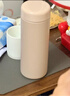 米家 保溫杯 316不銹鋼水杯 男女士杯子 大容量茶杯便攜 350ml白色 曬單實(shí)拍圖
