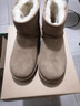 意爾康女靴雪地靴女冬季加絨保暖厚底休閑棉鞋時(shí)尚通勤百搭中筒靴子 土黃色 加絨 36 曬單實(shí)拍圖