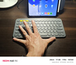 羅技（Logitech）時(shí)尚系列 K380 鍵盤(pán) 藍(lán)牙辦公鍵盤(pán) 無(wú)線鍵盤(pán) 女友 便攜超薄鍵盤(pán) 筆記本鍵盤(pán) 黑灰色 曬單實(shí)拍圖