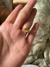 周六福（ZLF）  黃金戒指女款足金傳承古法蓮蓬蓮花活口指環(huán)手飾 計價 4.30g 曬單實拍圖