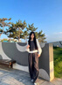 紫涵（ZIHAN）紫涵灰色上下套裝女2025秋季新款簡(jiǎn)約假兩件上衣寬松闊腿褲兩件套 灰色 S 曬單實(shí)拍圖