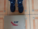 安踏男鞋革面防潑水跑步鞋男黑色輕便防滑休閑鞋春秋運動(dòng)鞋旅游鞋男 曬單實(shí)拍圖