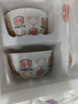 釉下彩可愛(ài)卡通碗碟套裝家用高顏值陶瓷碗筷盤(pán)餐具 2碗2勺 4件套 曬單實(shí)拍圖