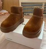 百麗（Belle）周雨彤同款暖墩墩雪地靴女25冬新商場(chǎng)款厚底增高短靴E6C1DDD5預售 棕色-低筒 37 曬單實(shí)拍圖