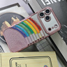 SUOLIAO適用iPhone17Promax手機殼新款鑲鉆硅膠彩虹流沙蘋(píng)果16自帶鏡頭膜防摔散熱透明保護套女生款軟外殼 【粉色】輕奢水鉆-自帶閃粉鏡頭膜+鋼化膜 iPhone17Promax 曬單實(shí)拍圖