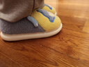 幸?，旣悾–heerful Mario）鯊魚(yú)可愛(ài)兒童棉拖鞋包跟男女童家居小童卡通室內保暖寶寶包跟棉鞋 曬單實(shí)拍圖