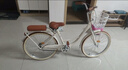 飛鴿（FLYING PIGEON）自行車(chē)成人通勤車(chē)自行車(chē)學(xué)生單車(chē)成人自行車(chē)通勤自行車(chē)女士自行車(chē) 標配奶油米|單速|(zhì)輻條輪+禮包 24寸適合150-170cm 曬單實(shí)拍圖