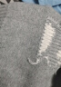 森馬（Semir）針織開(kāi)衫女短款圓領(lǐng)正肩顯瘦2024冬趣味小狗提花上衣109724106004 曬單實(shí)拍圖