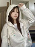 衣品元2026冬季新款連帽長(cháng)袖衛衣外套女慵懶時(shí)尚寬松百搭爆款上衣外套 白灰色 L （105-120斤） 曬單實(shí)拍圖