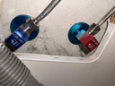 潛水艇（Submarine）角閥F301/F302黃銅加厚三角閥套裝八字閥冷熱 三通角閥全銅主體 黃銅角閥【1冷+1熱】2只裝 曬單實(shí)拍圖