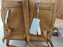 裘真【宋佳同款】植鞣羊皮信使雙肩包大容量上班通勤休閑背包新款 大象灰-大號 預售21天 曬單實(shí)拍圖