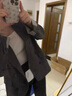 AEMAPE灰色時(shí)尚設計感撞色袖休閑西裝外套女2025春季新款韓版百搭小西服 灰色 L (140斤內) 曬單實(shí)拍圖
