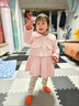 G.DUCKKIDS童裝女童套裝秋冬季25新款兒童衣服女寶寶夾棉加厚小香風(fēng)外套裙子 粉紅色 100 尺碼2~3歲【 90-100cm】 曬單實(shí)拍圖