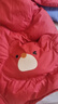 巴拉巴拉兒童羽絨服女童男童2025年冬季寶寶輕薄保暖外套上衣萌趣男寶女寶 紅色小熊仔61003-白鴨絨 110 (充絨量37g) 曬單實(shí)拍圖