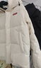 鴨鴨（YAYA）孫穎莎同款時(shí)空道宇系列三防羽絨服男女短款新款加厚面包服外套 月光白色 L (建議130-150斤) 曬單實(shí)拍圖